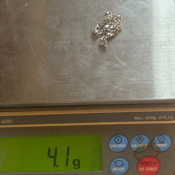 VTG Sterling Silver 925 Figaro Link Chain Bracelet Spring Ring Clasp 7.5" Length - Picture 9 of 9